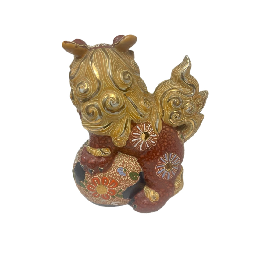 Vintage Pair of Ceramic Foo Dog Figurines