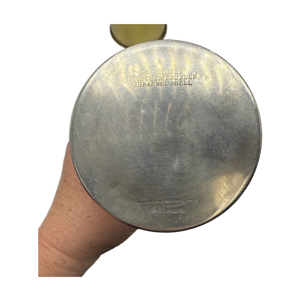 Available is an Antique 1916 Unmarked Gorham Facsimile Shrapnel Shell Cocktail Shaker
