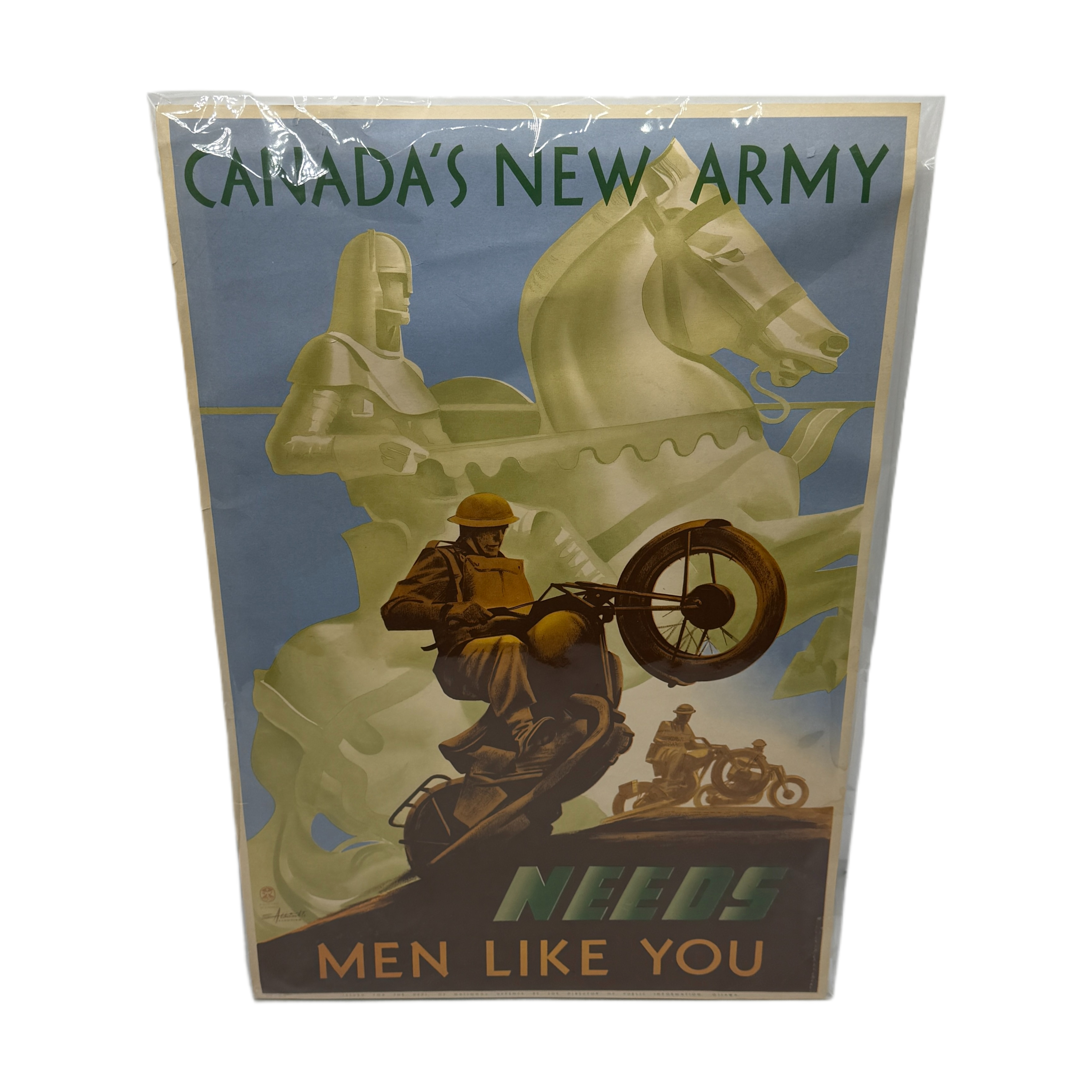 World War 2 Canadian Army Propaganda Poster by Albert E. Cloutier