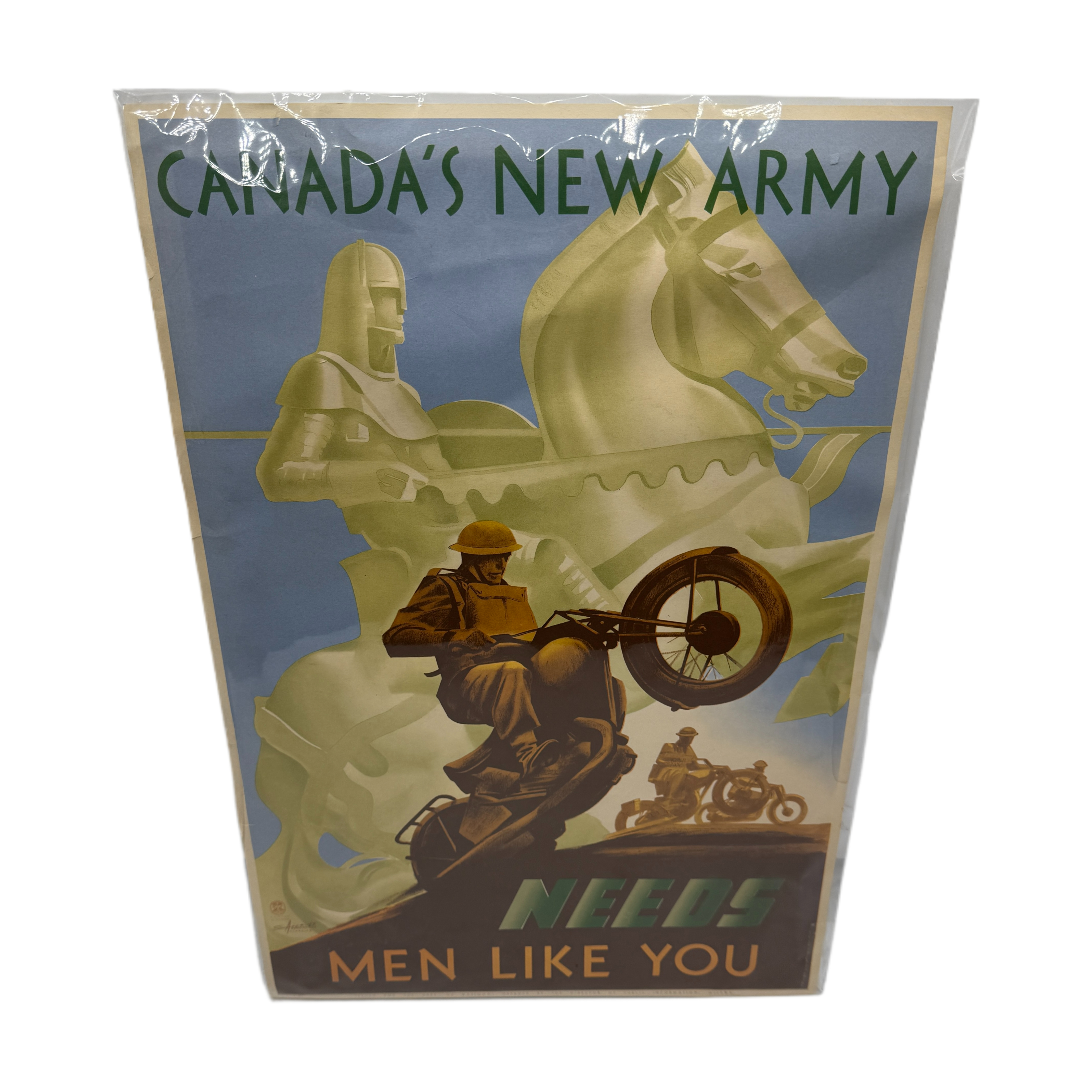 World War 2 Canadian Army Propaganda Poster by Albert E. Cloutier