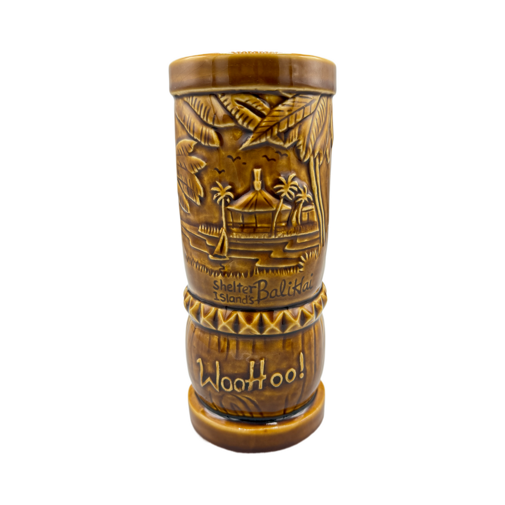 Tiki Farm Shelter Islands Bali Hai Woo Hoo Tiki Mug