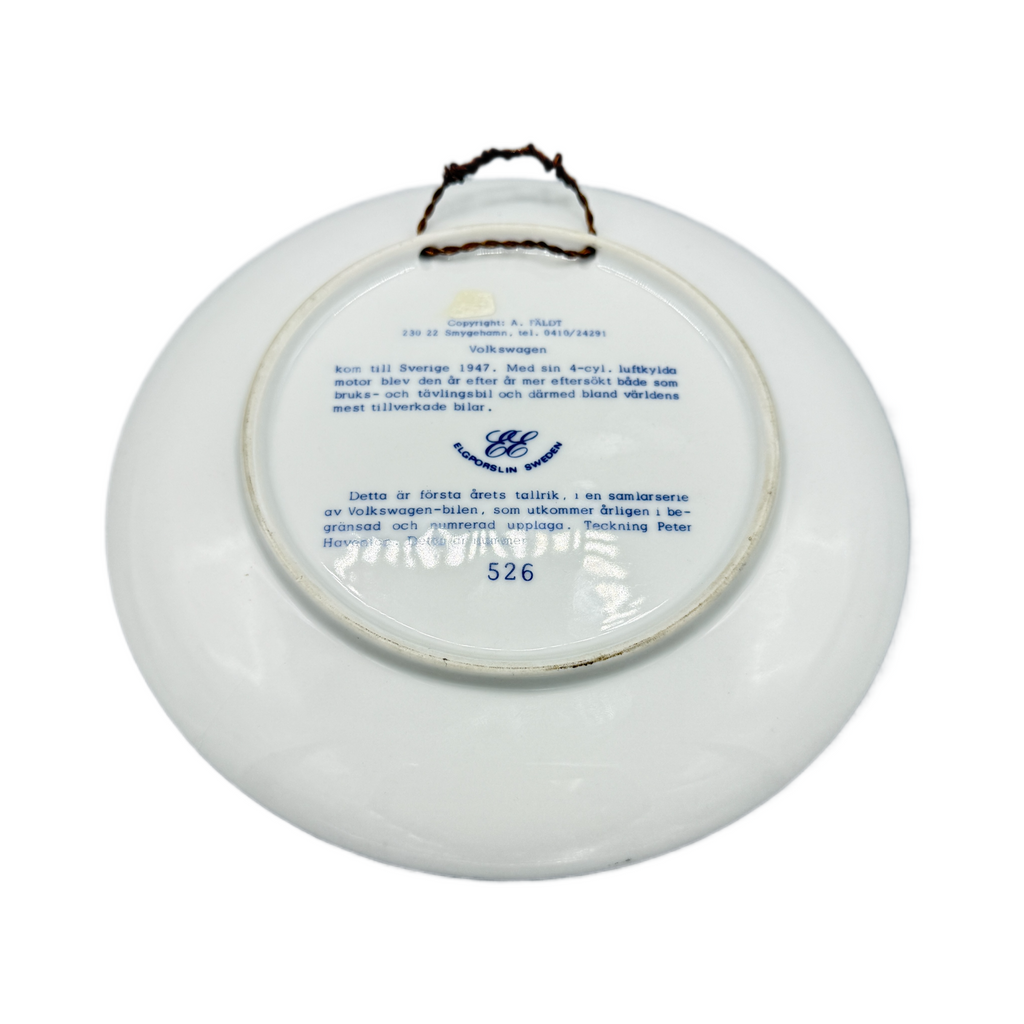 Rare Volkswagen 1976 Limited Edition Dealer Plate Made in Europe