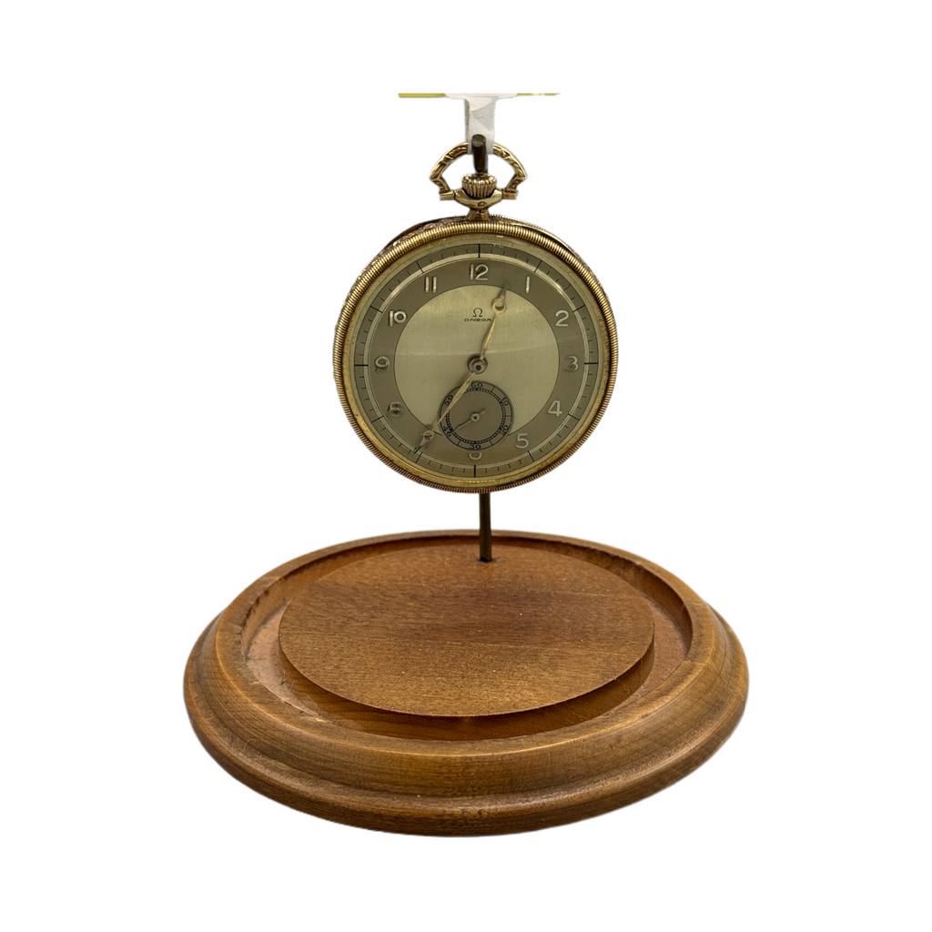 Antique Omega 14K Gold Pocket Watch in Working Condition