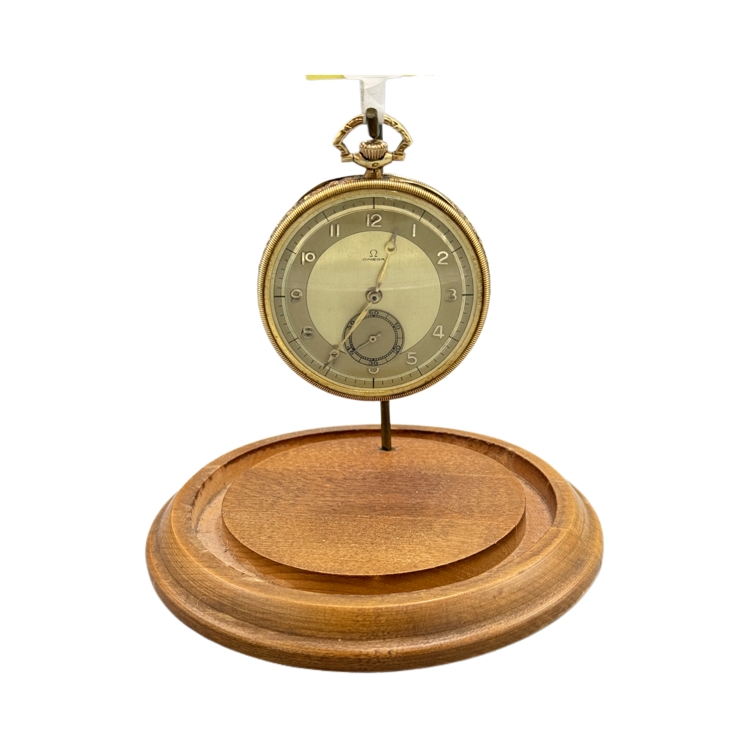 Antique Omega 14K Gold Pocket Watch in Working Condition