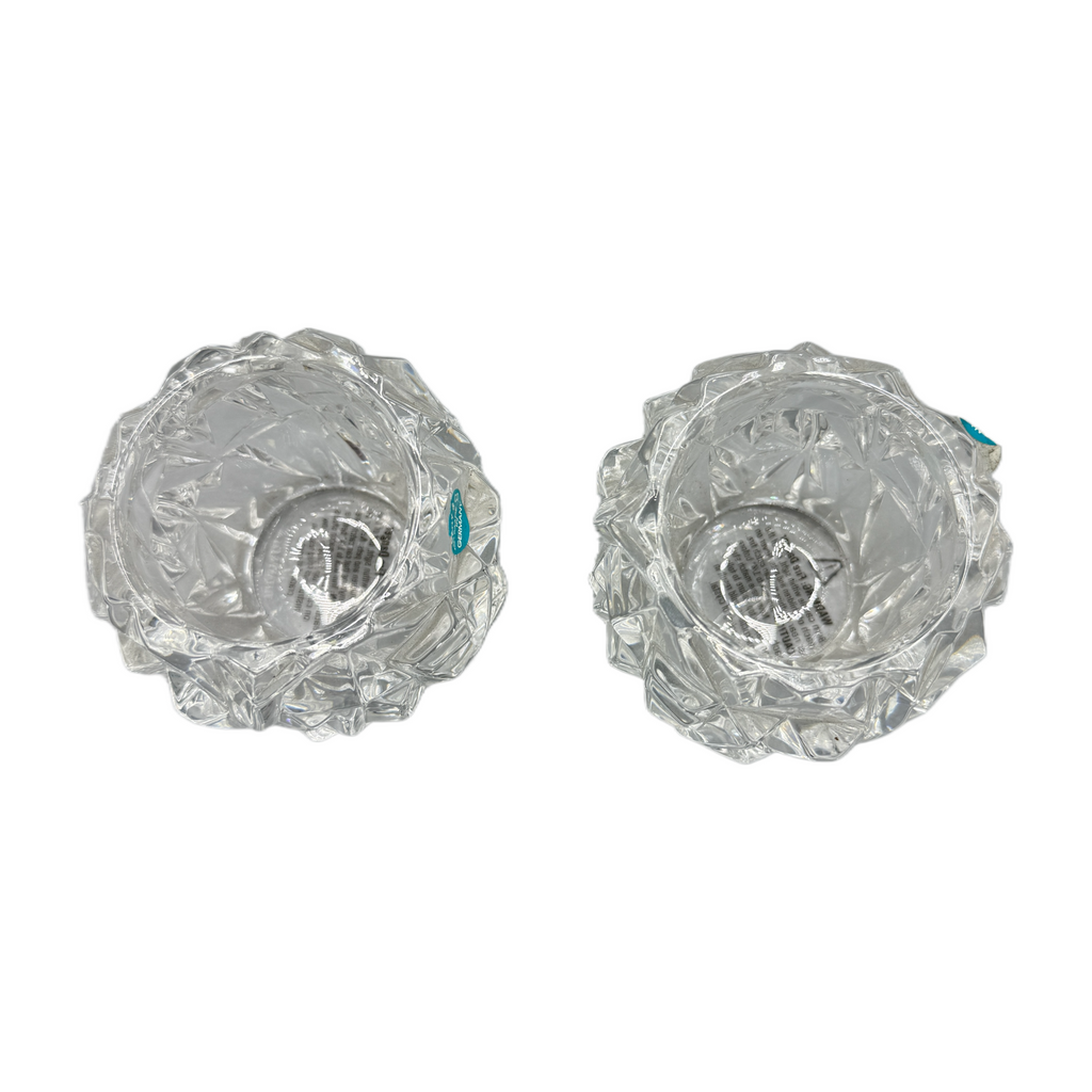 Pair of Vintage Tiffany & Co. Crystal Candle Holders