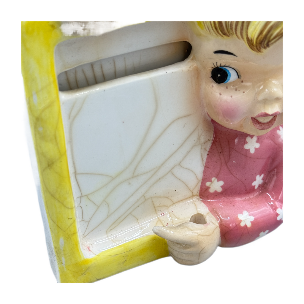 Rare Vintage Napco Miss Cutie Pie Memo Holder