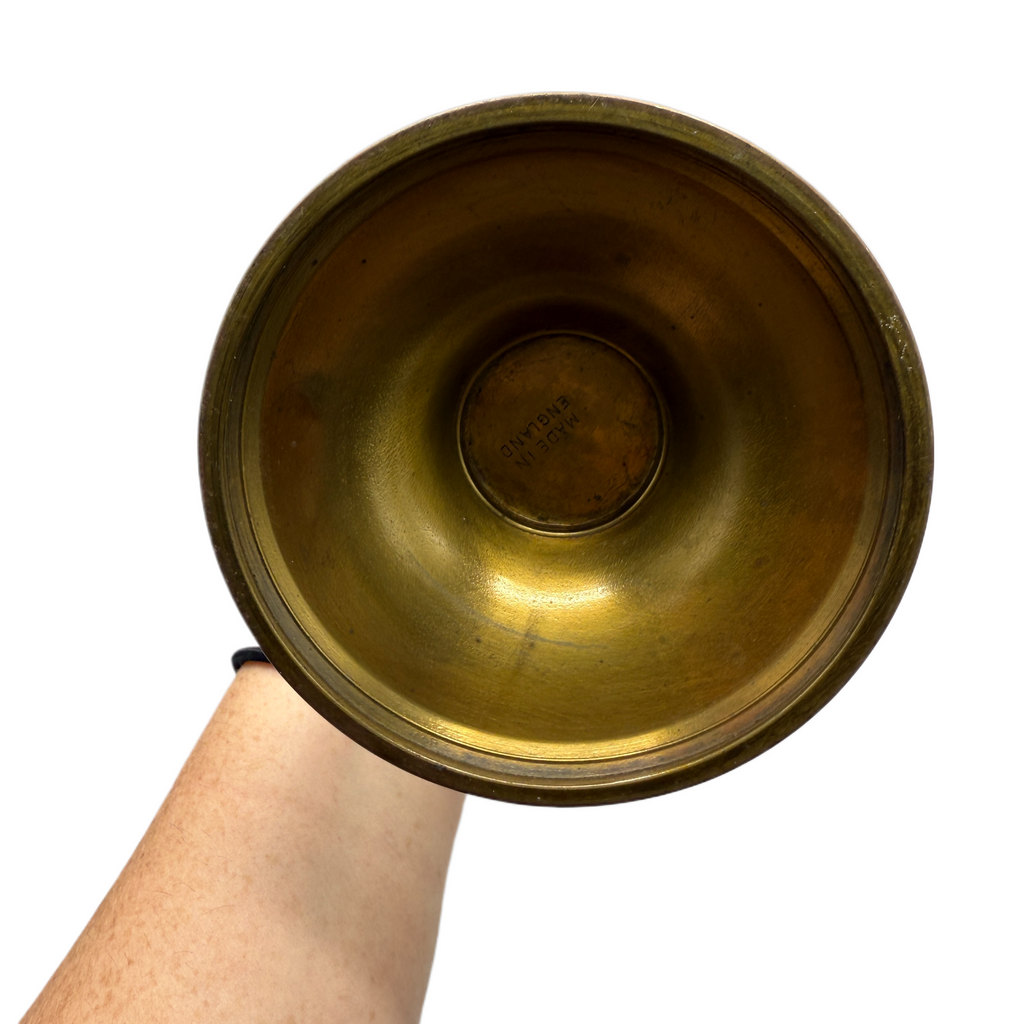 Antique "The Sun Never Sets On The British Empire" Repousse Brass Vase