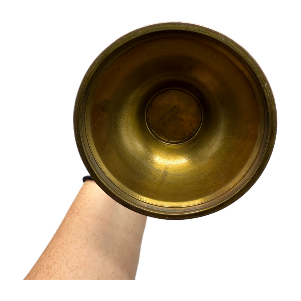 Antique "The Sun Never Sets On The British Empire" Repousse Brass Vase