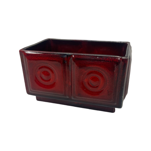 Vintage Ceramic Small Red Brayton Laguna Planter