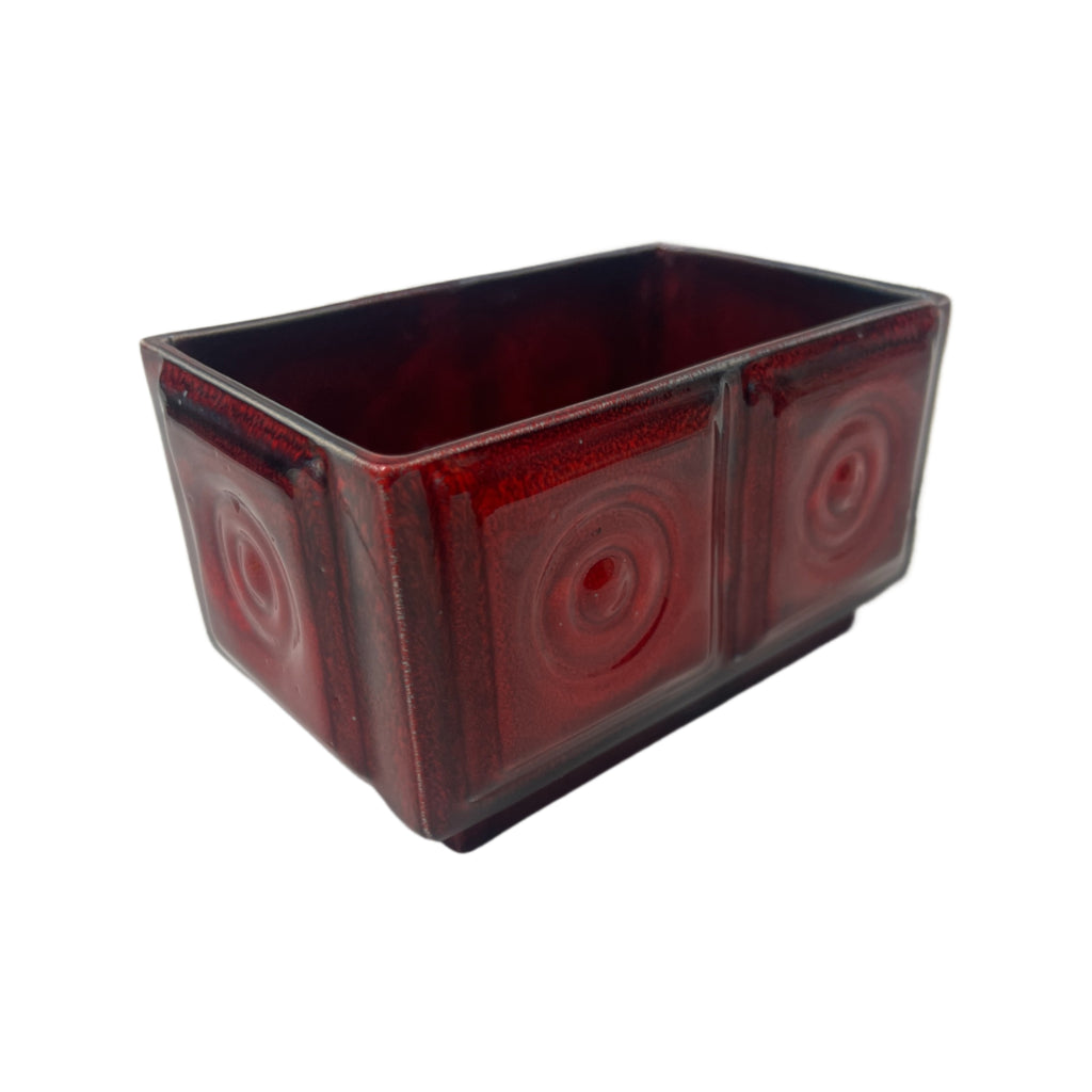 Vintage Ceramic Small Red Brayton Laguna Planter