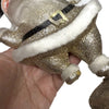 Vintage Gold Glitter Santa Figurine