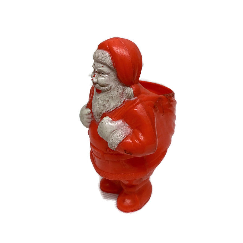 Vintage Irwin Celluloid Christmas Santa Candy Container