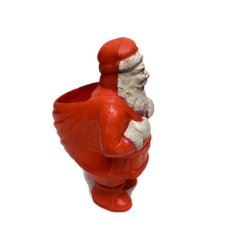 Vintage Irwin Celluloid Christmas Santa Candy Container