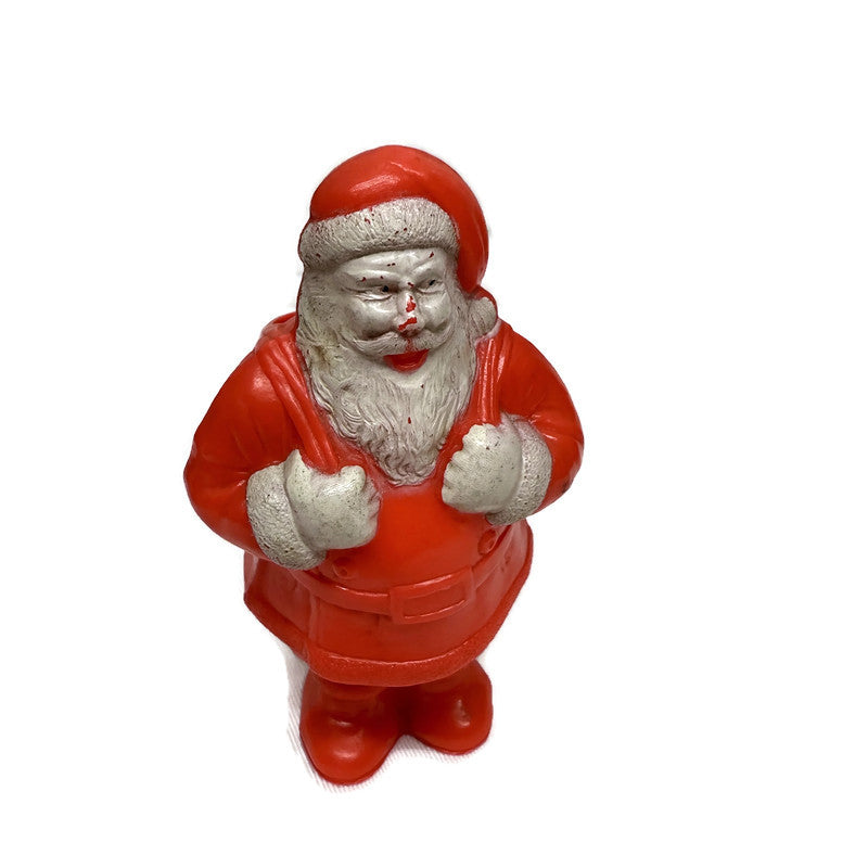 Vintage Irwin Celluloid Christmas Santa Candy Container