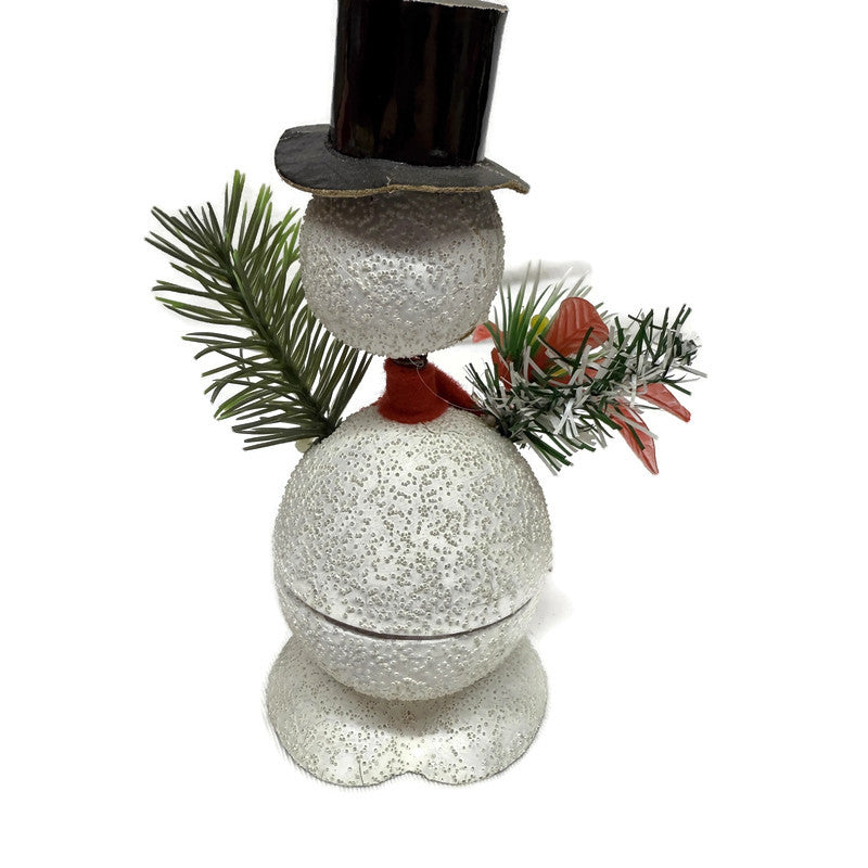 Vintage German Snowman Bobblehead Candy Container