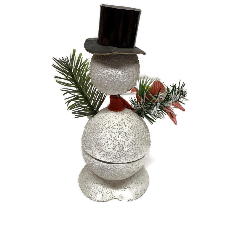 Vintage German Snowman Bobblehead Candy Container