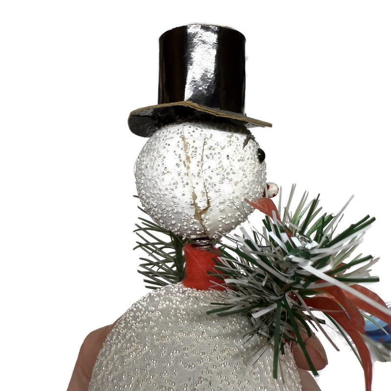 Vintage German Snowman Bobblehead Candy Container