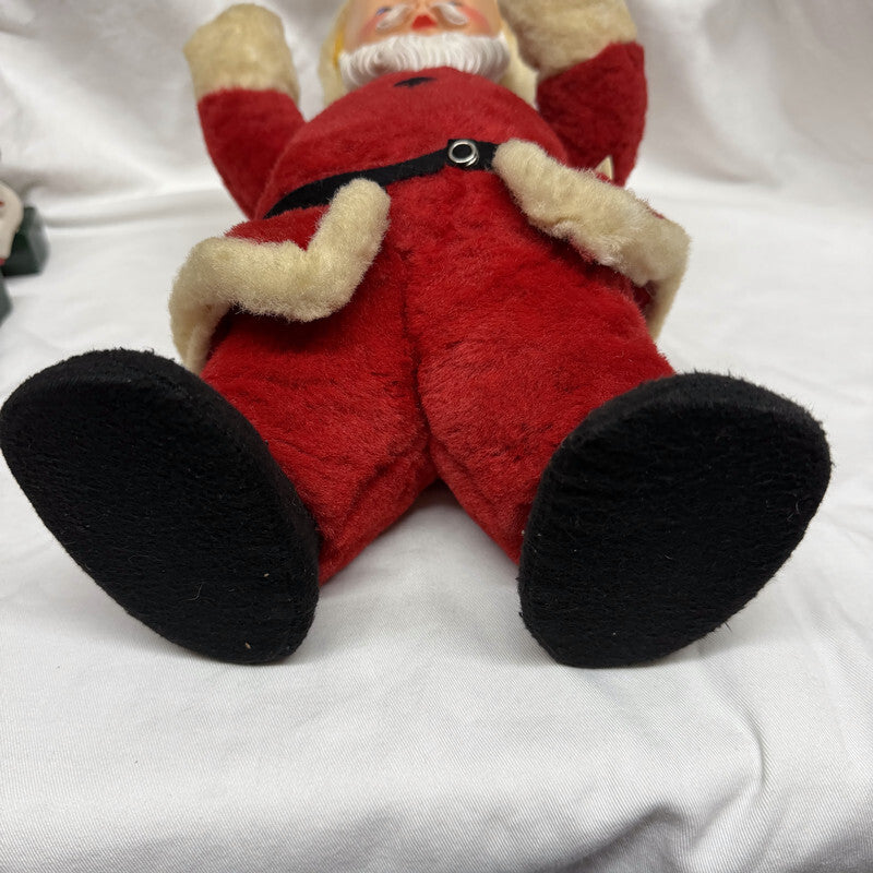 Vintage Kickerbocker Baby Santa 1955 Rubber Face Plush Doll