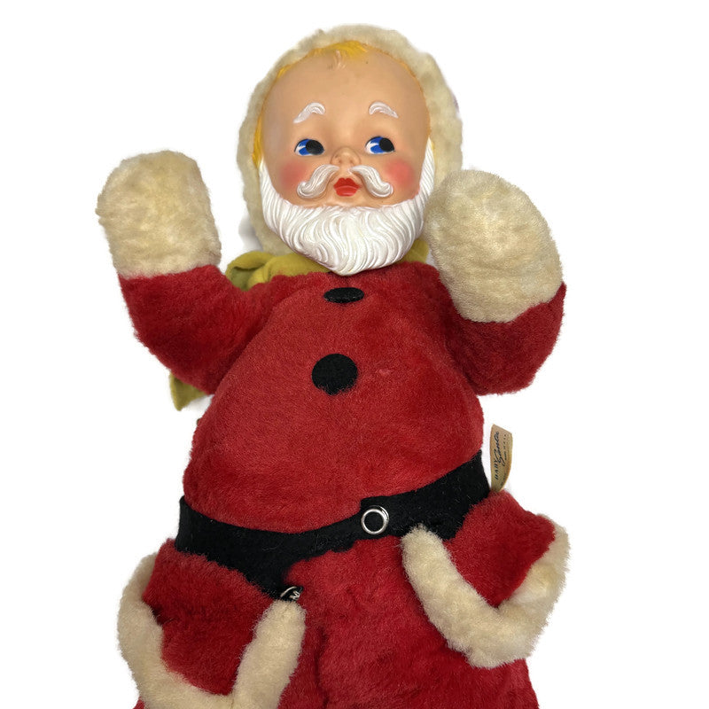 Vintage Kickerbocker Baby Santa 1955 Rubber Face Plush Doll