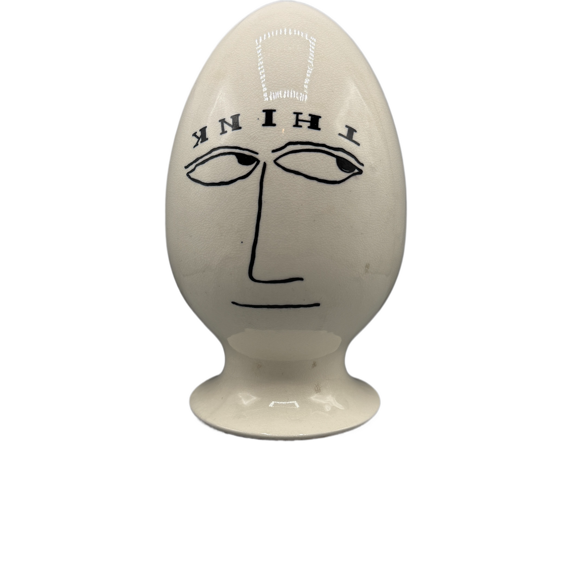 Vintage LaGardo Tackett 1959 Egg Head "Think" Rare Stash Jar From Playboy Magazine