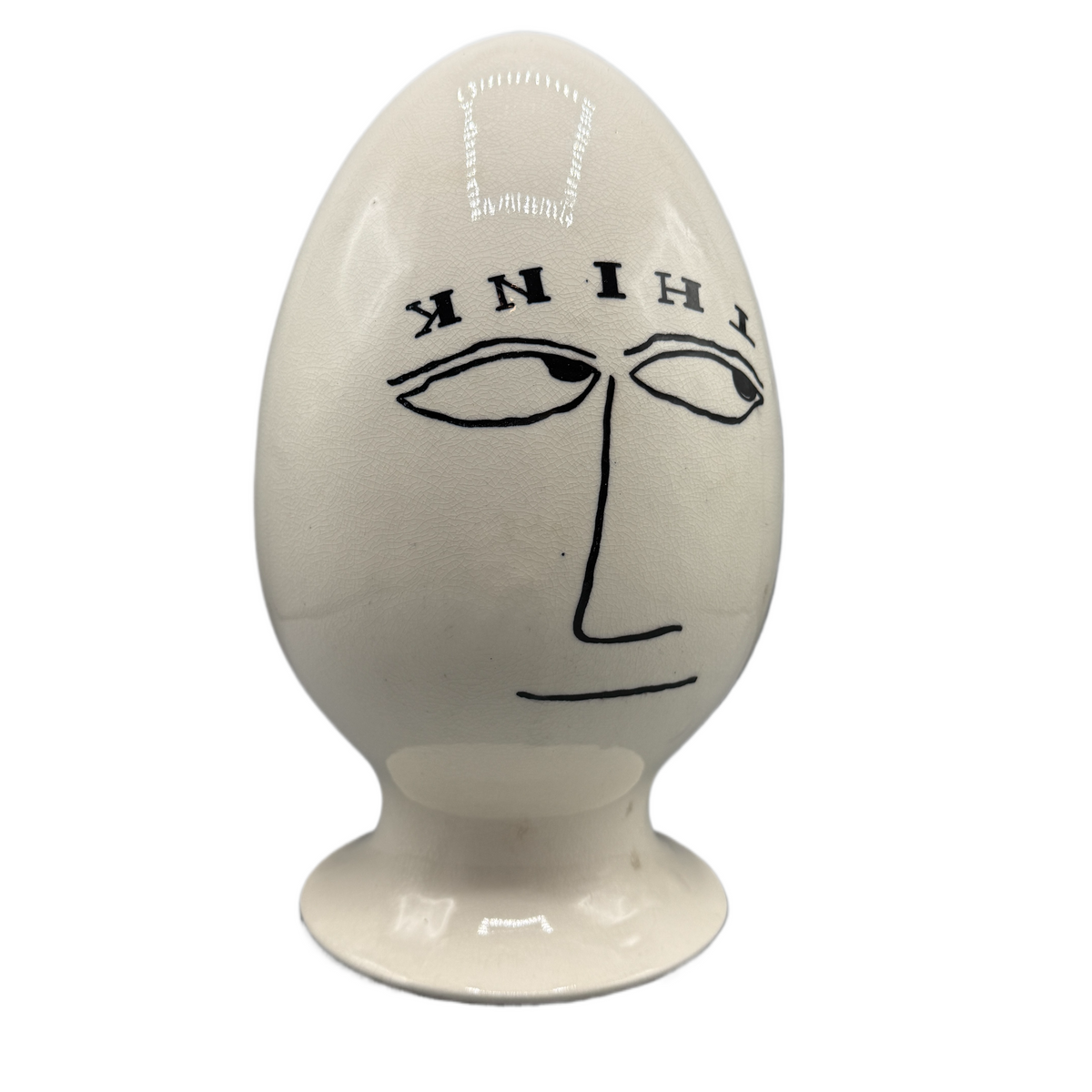 Vintage LaGardo Tackett 1959 Egg Head "Think" Rare Stash Jar From Playboy Magazine