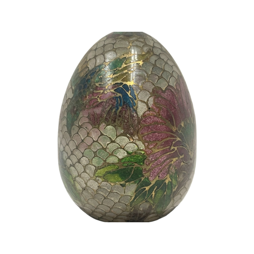 Antique Plaque A’ Jour Egg W/ Stand