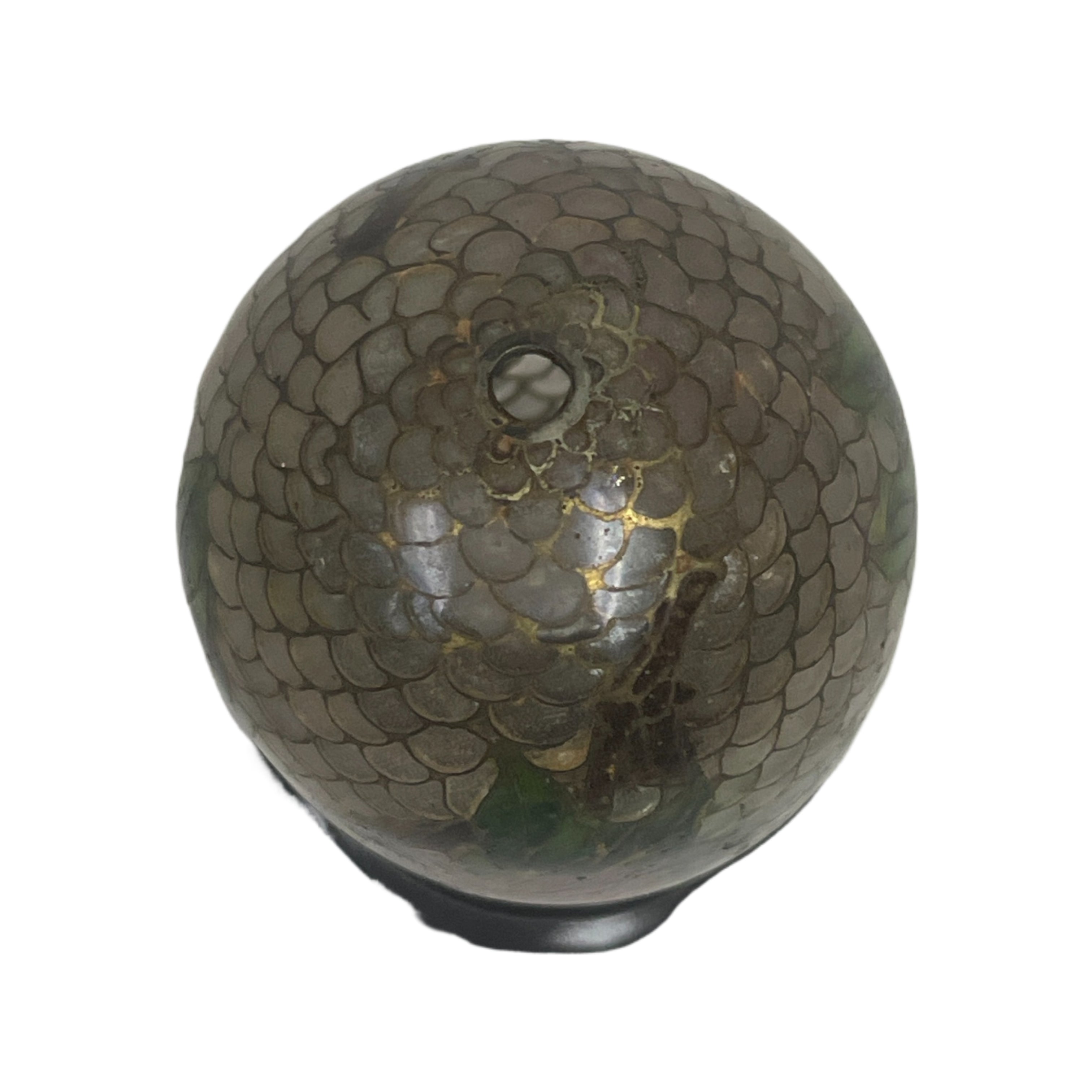 Antique Plaque A’ Jour Egg W/ Stand