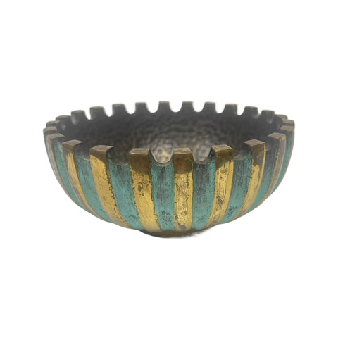 Vintage Mid Century Pal Bell Brass Bowl Ashtray