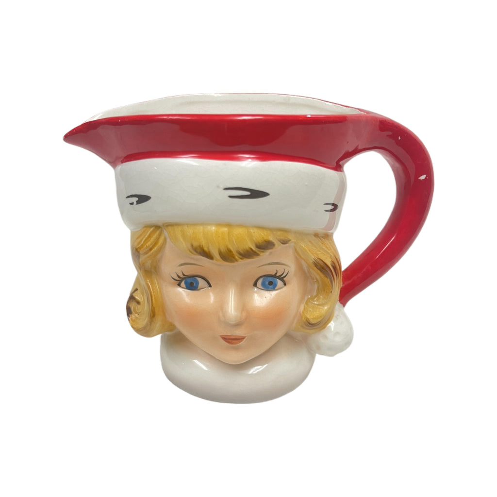 Vintage Inarco Christmas Lady Creamer