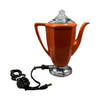 Antique Orange Porcelain Electric Percolator