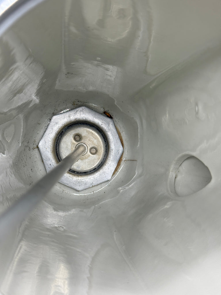 Antique Orange Porcelain Electric Percolator