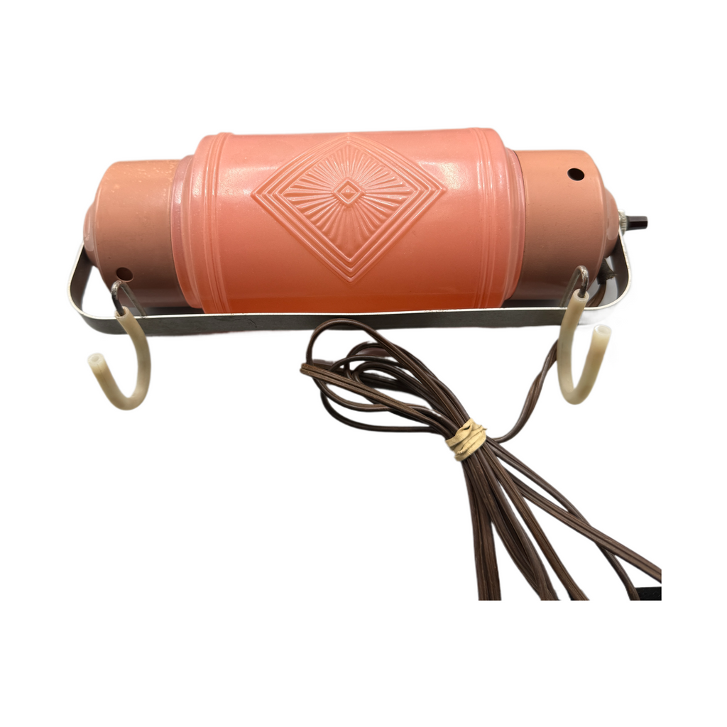 Set of 3 Pink Glass Art Deco Bedroom Lamps