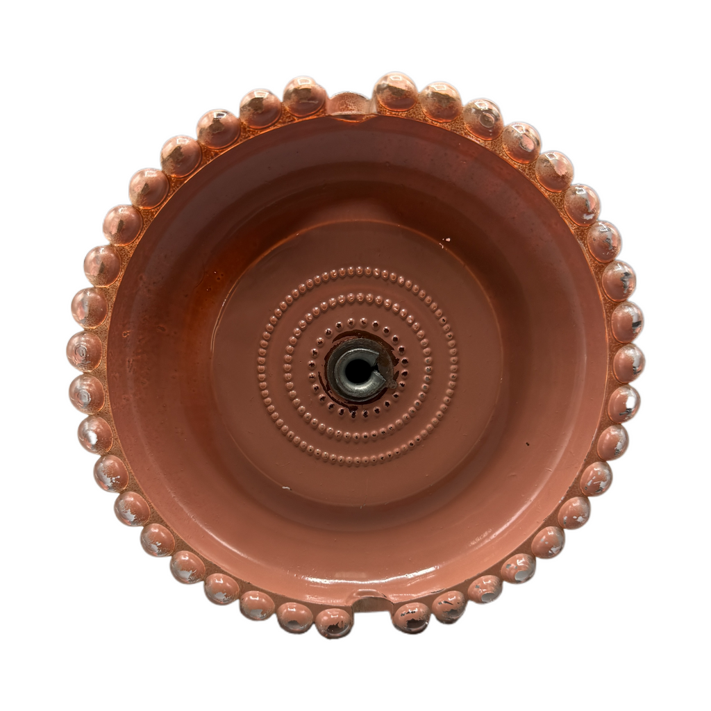 Set of 3 Pink Glass Art Deco Bedroom Lamps