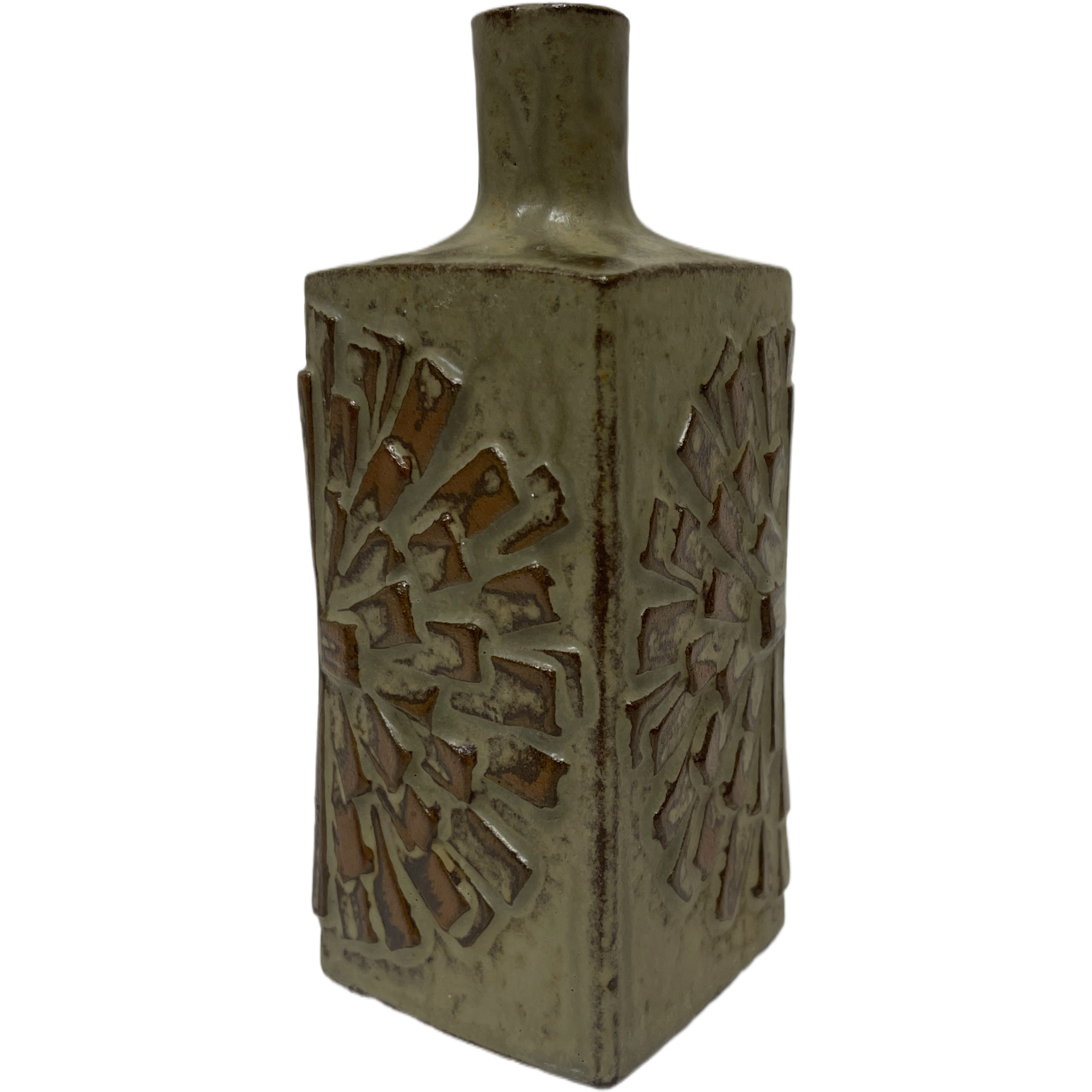 Vintage Otagiri Mid Century Modern Rare Sunburst Stoneware Vase