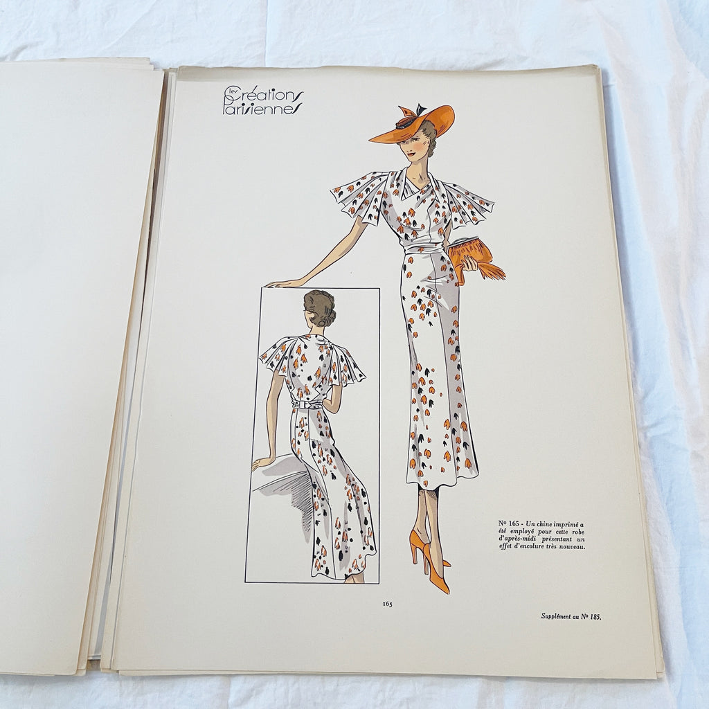 Rare Vintage May 1937 Les Creations Parisiennes Fashion Magazine