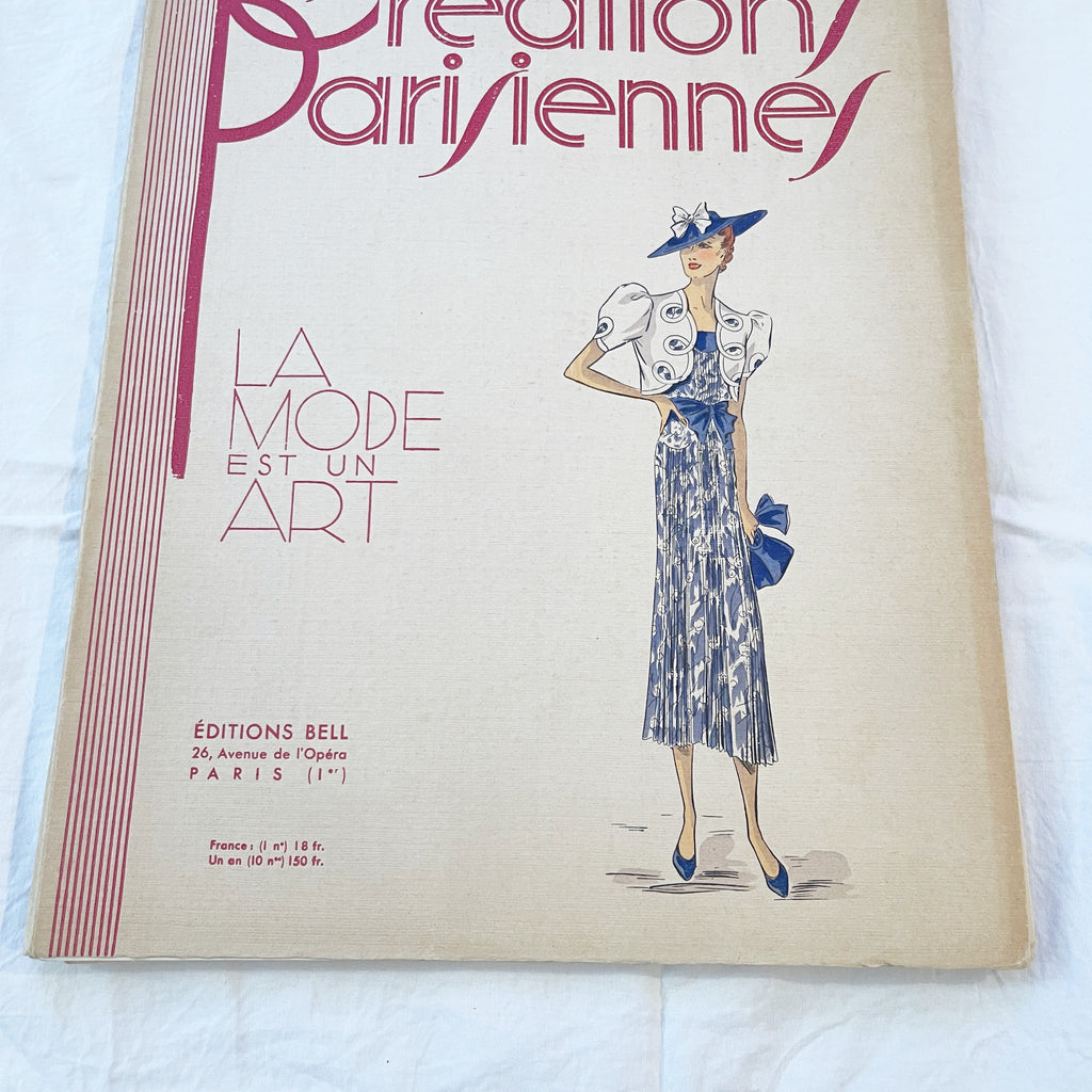 Rare Vintage May 1937 Les Creations Parisiennes Fashion Magazine
