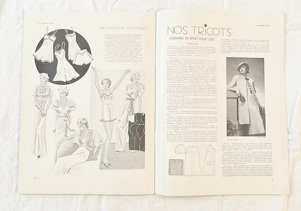 Rare Vintage 1937 La Femme Chic Magazine