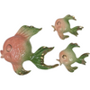 Vintage Set of 3 Ceramic Fish Wall Plaques (As Is)