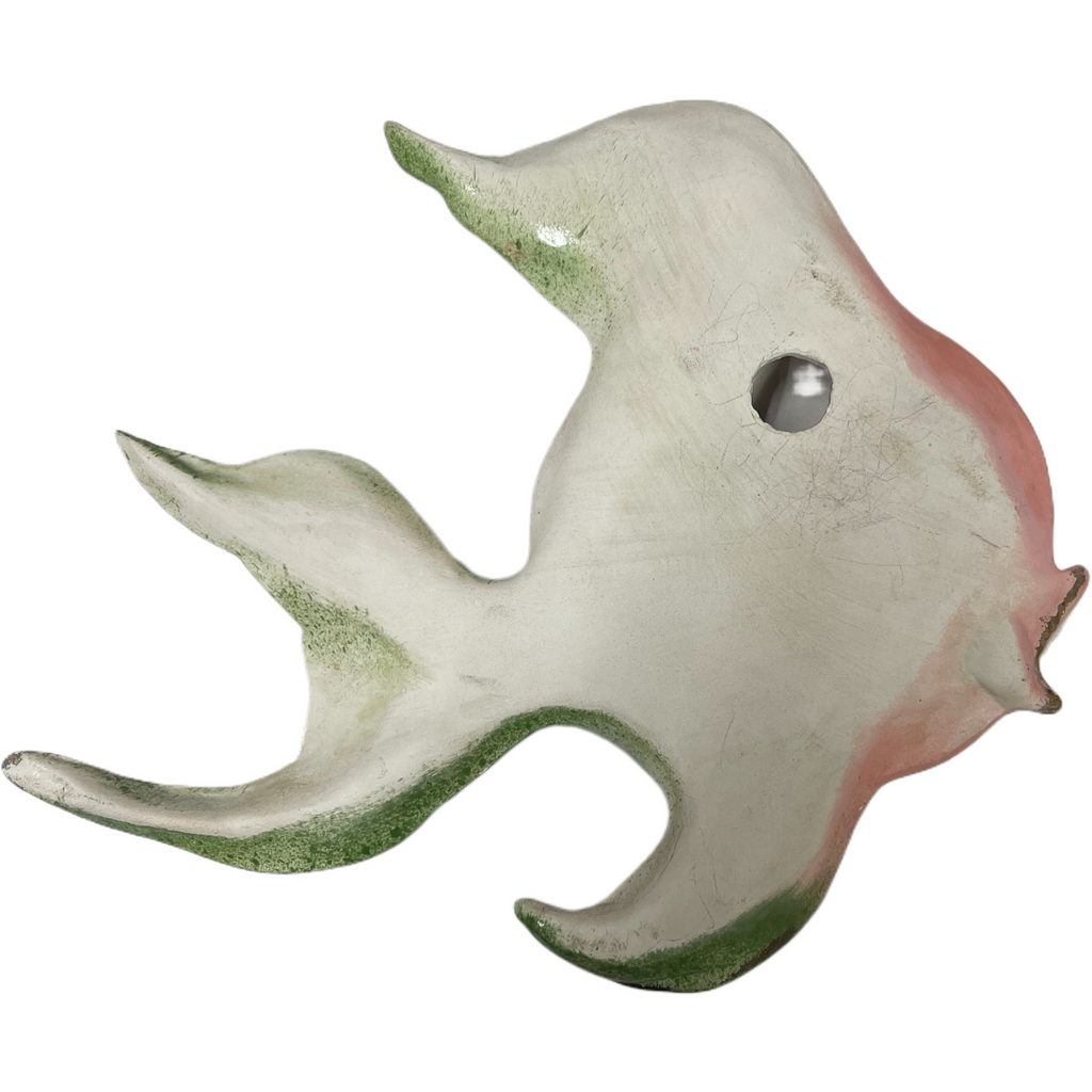 Vintage Set of 3 Ceramic Fish Wall Plaques (As Is)