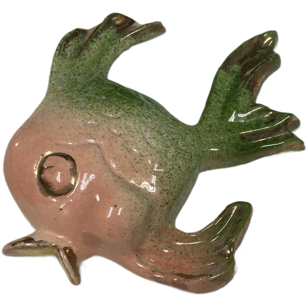 Vintage Set of 3 Ceramic Fish Wall Plaques (As Is)