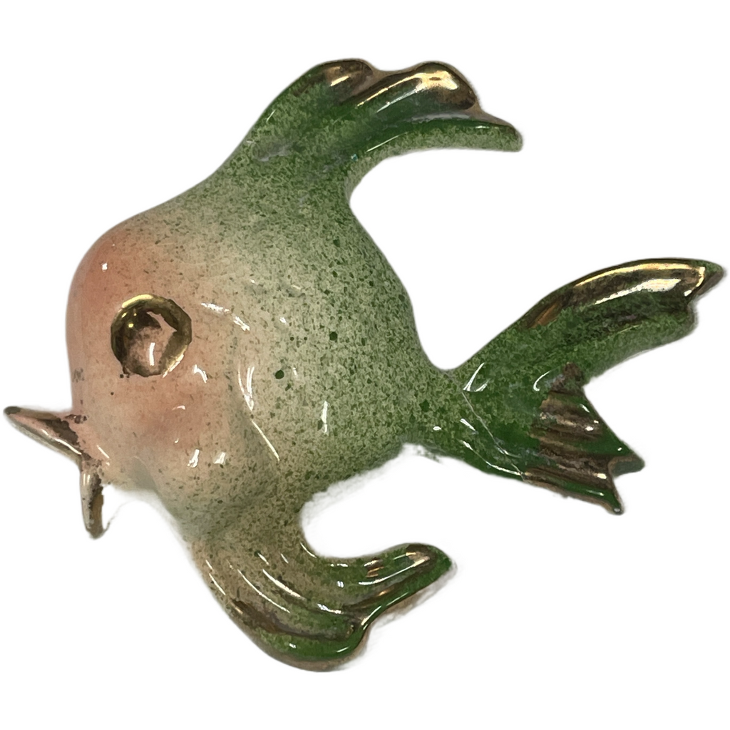 Vintage Set of 3 Ceramic Fish Wall Plaques (As Is)