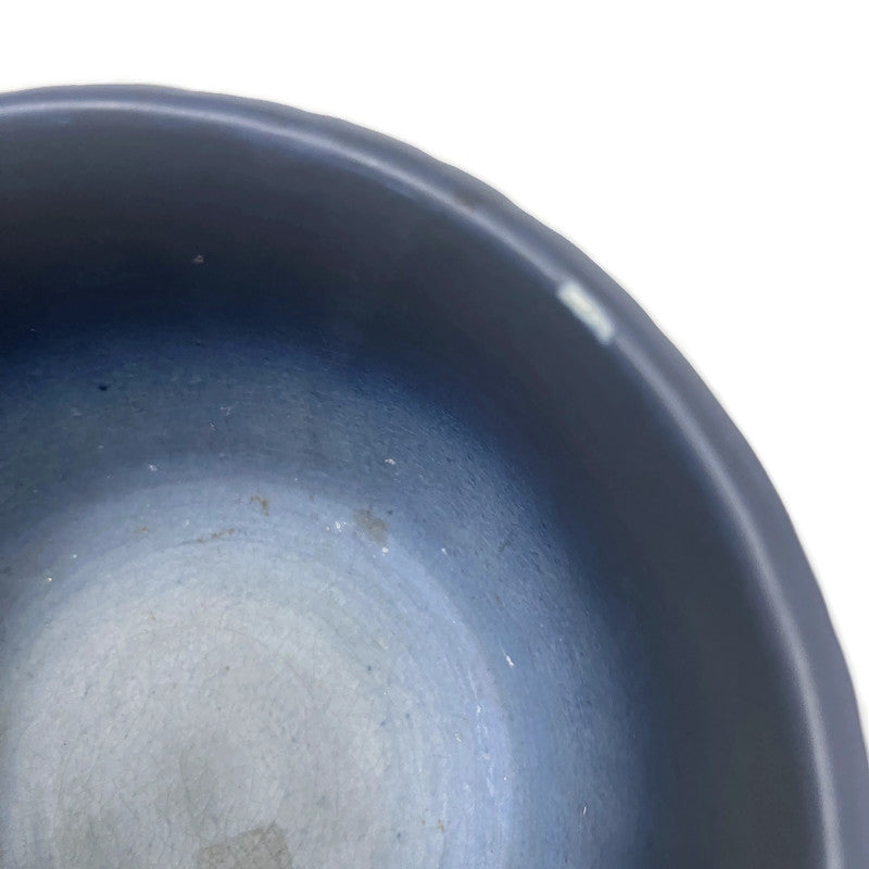 Vintage 6” Weller Pottery “Blue Drapery” Pattern Bowl