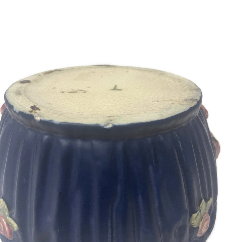 Vintage 6” Weller Pottery “Blue Drapery” Pattern Bowl