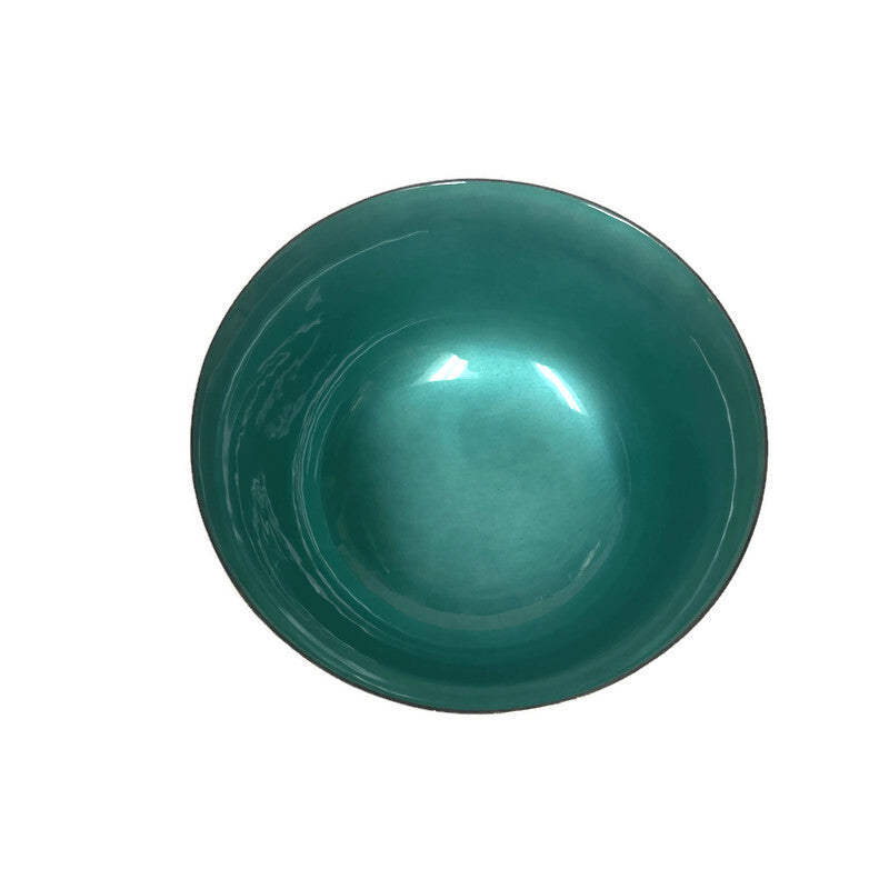 Vintage Towle Silversmiths Sterling Silver Enameled Footed Dish