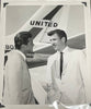 Vintage 1960 Promo Photograph United Airlines With Hawaiian Eye Stars Robert Conrad & Anthony Eisley