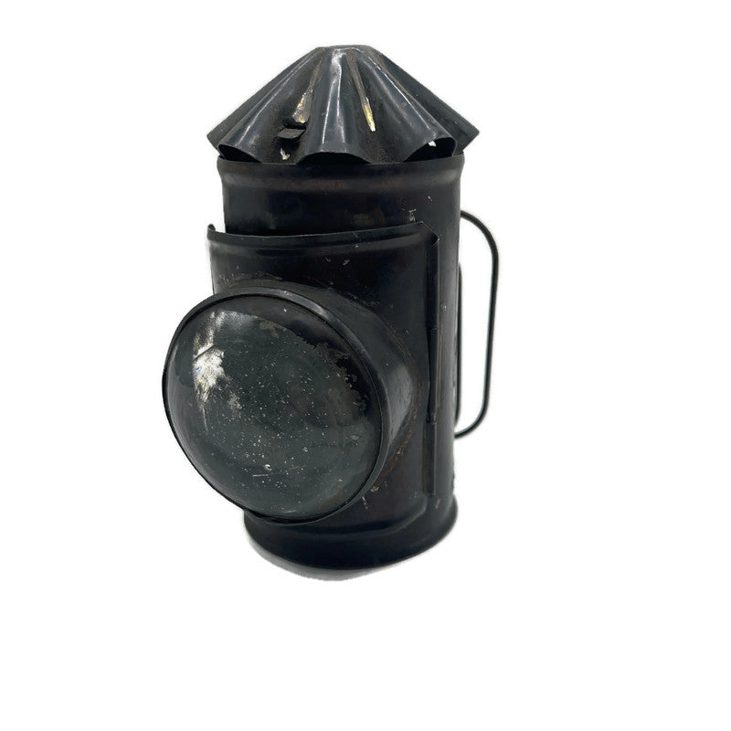Antique Early 1900’s Top Twist Red/ Green Hand Held Bulls Eye Candle Lantern