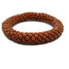 Vintage Red Coral Bead Wrapped Bangle Bracelet