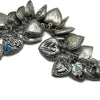 Vintage Sterling Silver Love Token Puffy Hearts Bracelet