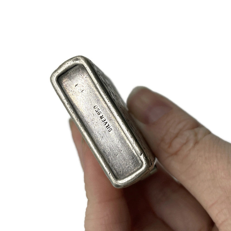 Vintage 1950’s Hand Etched Sterling Silver Zippo Lighter