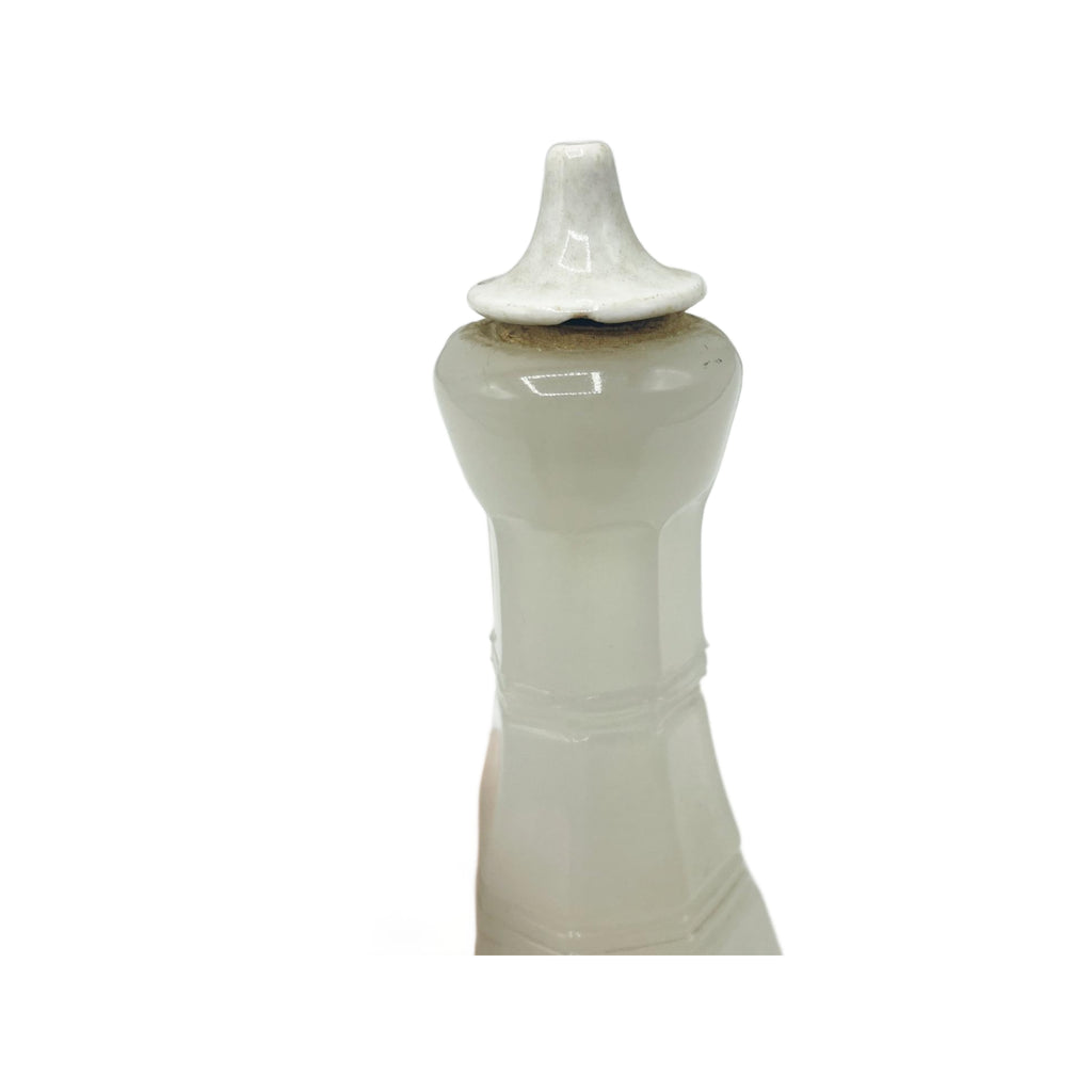 Antique Milk Glass Barber Bottle